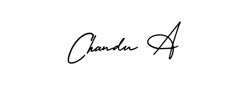 Make a beautiful signature design for name Chandu A. With this signature (AmerikaSignatureDemo-Regular) style, you can create a handwritten signature for free. Chandu A signature style 3 images and pictures png