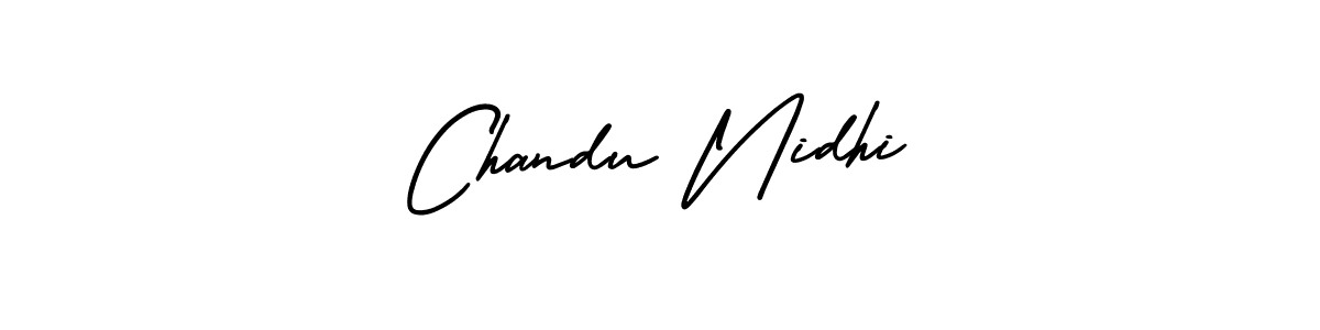 Chandu Nidhi stylish signature style. Best Handwritten Sign (AmerikaSignatureDemo-Regular) for my name. Handwritten Signature Collection Ideas for my name Chandu Nidhi. Chandu Nidhi signature style 3 images and pictures png