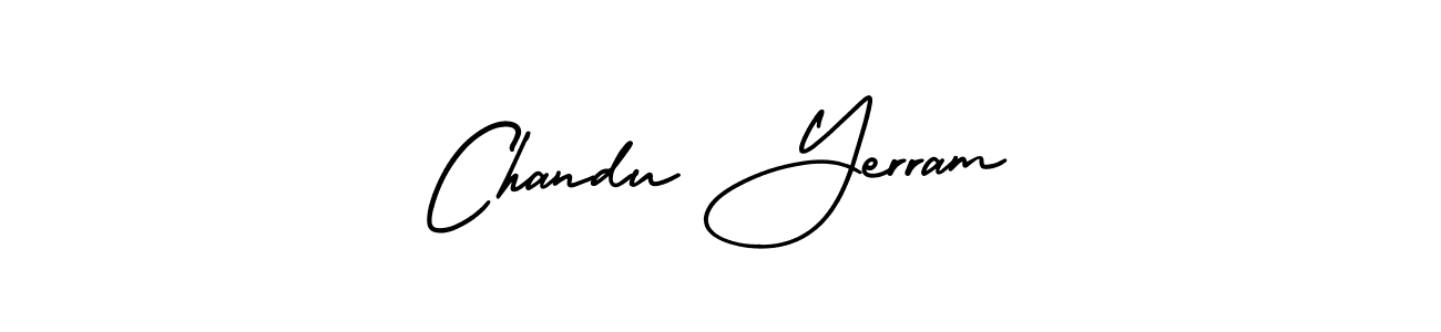 It looks lik you need a new signature style for name Chandu Yerram. Design unique handwritten (AmerikaSignatureDemo-Regular) signature with our free signature maker in just a few clicks. Chandu Yerram signature style 3 images and pictures png