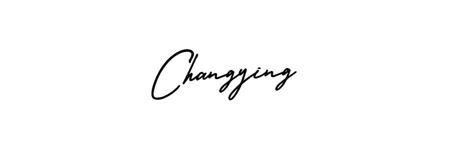 You should practise on your own different ways (AmerikaSignatureDemo-Regular) to write your name (Changying) in signature. don't let someone else do it for you. Changying signature style 3 images and pictures png