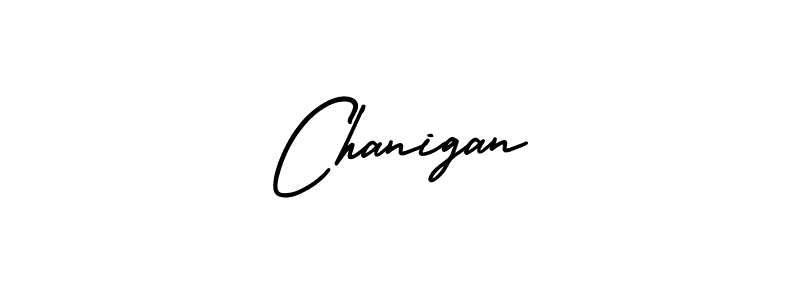 Design your own signature with our free online signature maker. With this signature software, you can create a handwritten (AmerikaSignatureDemo-Regular) signature for name Chanigan. Chanigan signature style 3 images and pictures png