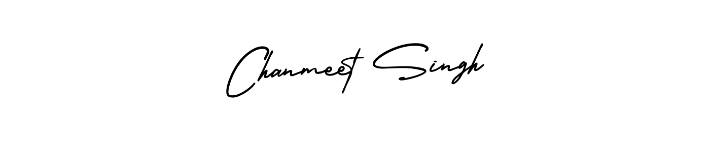How to make Chanmeet Singh name signature. Use AmerikaSignatureDemo-Regular style for creating short signs online. This is the latest handwritten sign. Chanmeet Singh signature style 3 images and pictures png