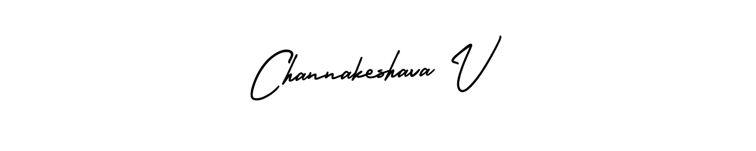 Make a beautiful signature design for name Channakeshava V. With this signature (AmerikaSignatureDemo-Regular) style, you can create a handwritten signature for free. Channakeshava V signature style 3 images and pictures png