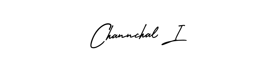 Design your own signature with our free online signature maker. With this signature software, you can create a handwritten (AmerikaSignatureDemo-Regular) signature for name Channchal I. Channchal I signature style 3 images and pictures png