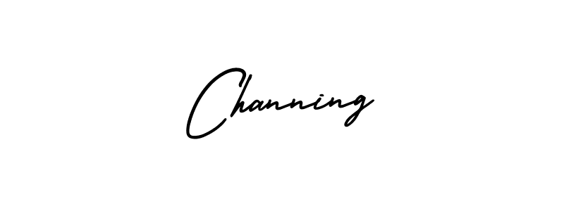 This is the best signature style for the Channing name. Also you like these signature font (AmerikaSignatureDemo-Regular). Mix name signature. Channing signature style 3 images and pictures png