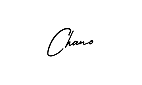 How to make Chano name signature. Use AmerikaSignatureDemo-Regular style for creating short signs online. This is the latest handwritten sign. Chano signature style 3 images and pictures png