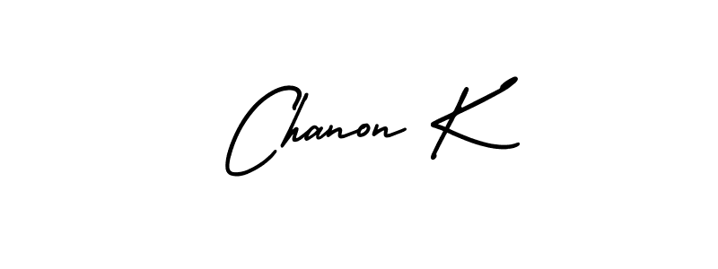 Design your own signature with our free online signature maker. With this signature software, you can create a handwritten (AmerikaSignatureDemo-Regular) signature for name Chanon K. Chanon K signature style 3 images and pictures png