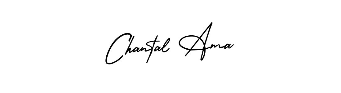 You should practise on your own different ways (AmerikaSignatureDemo-Regular) to write your name (Chantal Ama) in signature. don't let someone else do it for you. Chantal Ama signature style 3 images and pictures png
