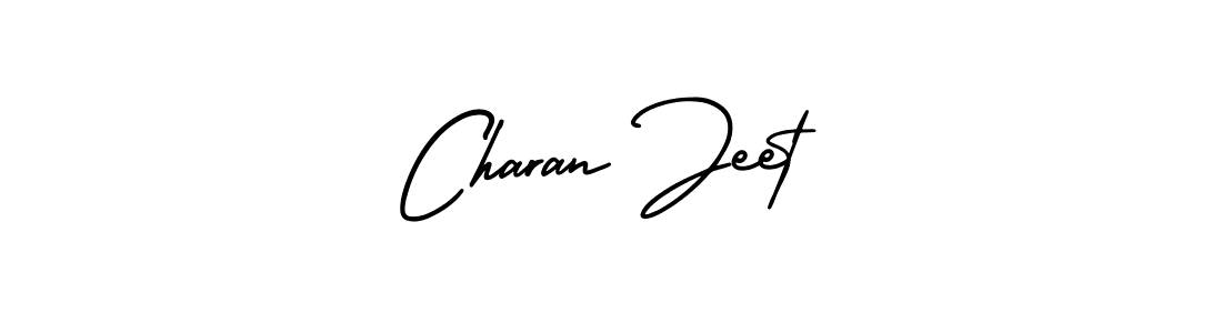 You should practise on your own different ways (AmerikaSignatureDemo-Regular) to write your name (Charan Jeet) in signature. don't let someone else do it for you. Charan Jeet signature style 3 images and pictures png