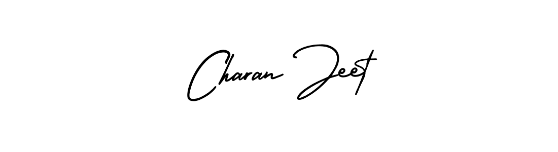 You should practise on your own different ways (AmerikaSignatureDemo-Regular) to write your name (Charan Jeet) in signature. don't let someone else do it for you. Charan Jeet signature style 3 images and pictures png