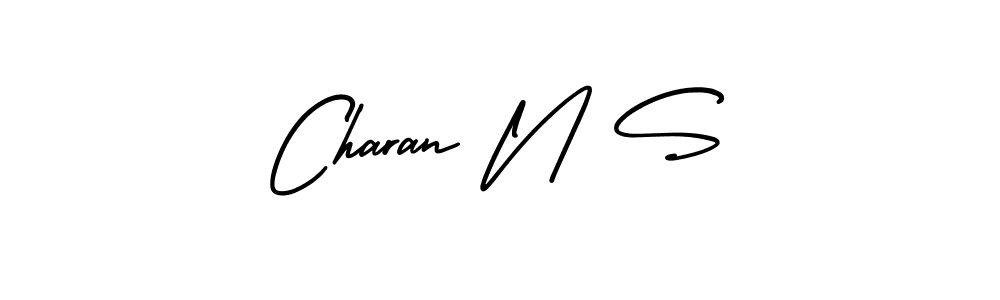 Make a beautiful signature design for name Charan N S. Use this online signature maker to create a handwritten signature for free. Charan N S signature style 3 images and pictures png