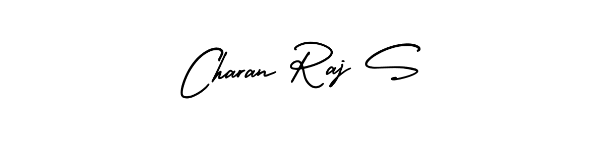 Use a signature maker to create a handwritten signature online. With this signature software, you can design (AmerikaSignatureDemo-Regular) your own signature for name Charan Raj S. Charan Raj S signature style 3 images and pictures png