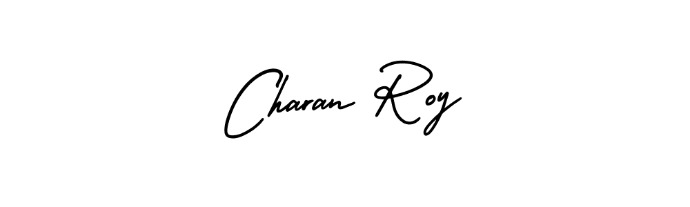 The best way (AmerikaSignatureDemo-Regular) to make a short signature is to pick only two or three words in your name. The name Charan Roy include a total of six letters. For converting this name. Charan Roy signature style 3 images and pictures png