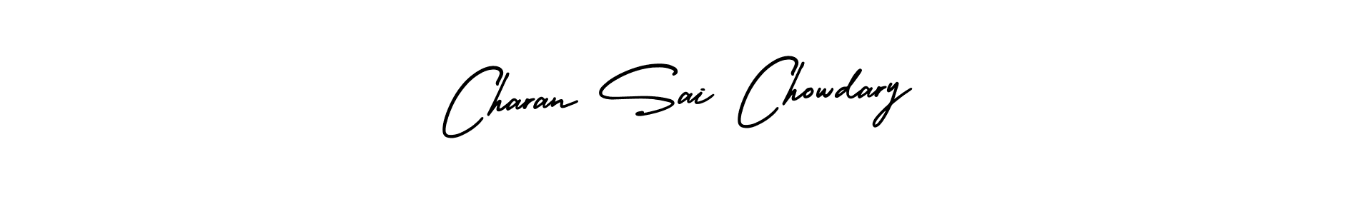 The best way (AmerikaSignatureDemo-Regular) to make a short signature is to pick only two or three words in your name. The name Charan Sai Chowdary include a total of six letters. For converting this name. Charan Sai Chowdary signature style 3 images and pictures png