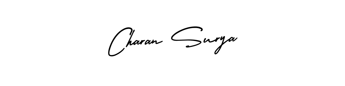 It looks lik you need a new signature style for name Charan Surya. Design unique handwritten (AmerikaSignatureDemo-Regular) signature with our free signature maker in just a few clicks. Charan Surya signature style 3 images and pictures png