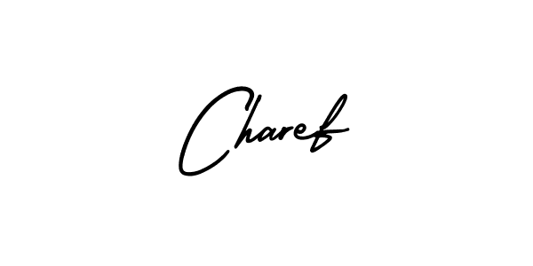 How to make Charef name signature. Use AmerikaSignatureDemo-Regular style for creating short signs online. This is the latest handwritten sign. Charef signature style 3 images and pictures png