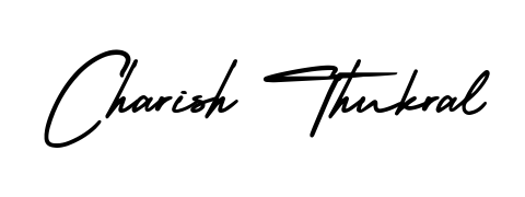 How to make Charish Thukral name signature. Use AmerikaSignatureDemo-Regular style for creating short signs online. This is the latest handwritten sign. Charish Thukral signature style 3 images and pictures png