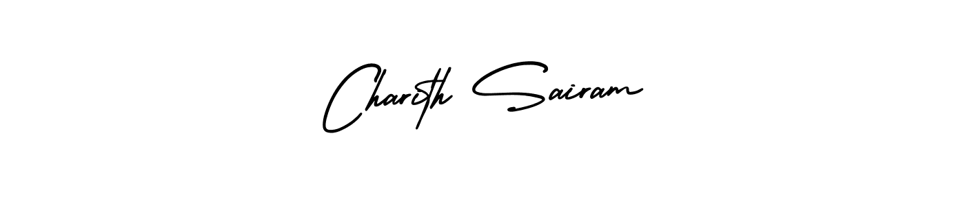 Make a beautiful signature design for name Charith Sairam. With this signature (AmerikaSignatureDemo-Regular) style, you can create a handwritten signature for free. Charith Sairam signature style 3 images and pictures png