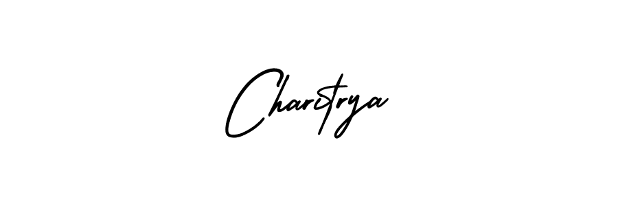 The best way (AmerikaSignatureDemo-Regular) to make a short signature is to pick only two or three words in your name. The name Charitrya include a total of six letters. For converting this name. Charitrya signature style 3 images and pictures png