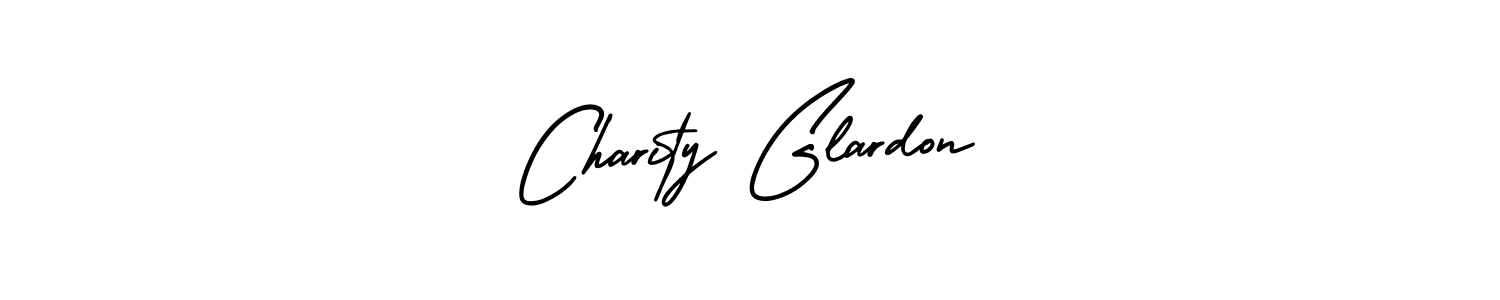 The best way (AmerikaSignatureDemo-Regular) to make a short signature is to pick only two or three words in your name. The name Charity Glardon include a total of six letters. For converting this name. Charity Glardon signature style 3 images and pictures png