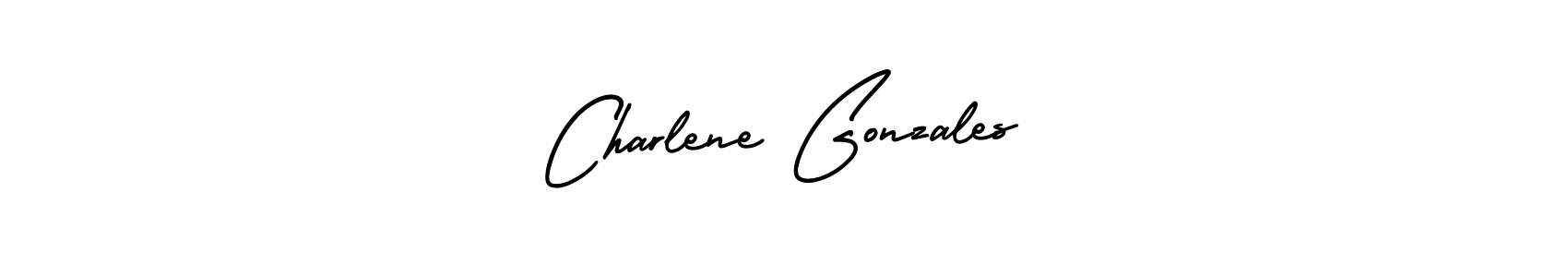 You should practise on your own different ways (AmerikaSignatureDemo-Regular) to write your name (Charlene Gonzales) in signature. don't let someone else do it for you. Charlene Gonzales signature style 3 images and pictures png