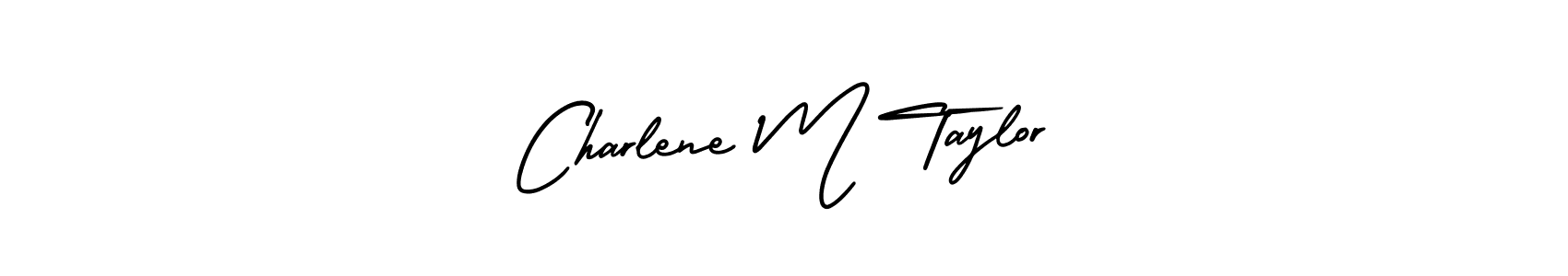 Create a beautiful signature design for name Charlene M Taylor. With this signature (AmerikaSignatureDemo-Regular) fonts, you can make a handwritten signature for free. Charlene M Taylor signature style 3 images and pictures png