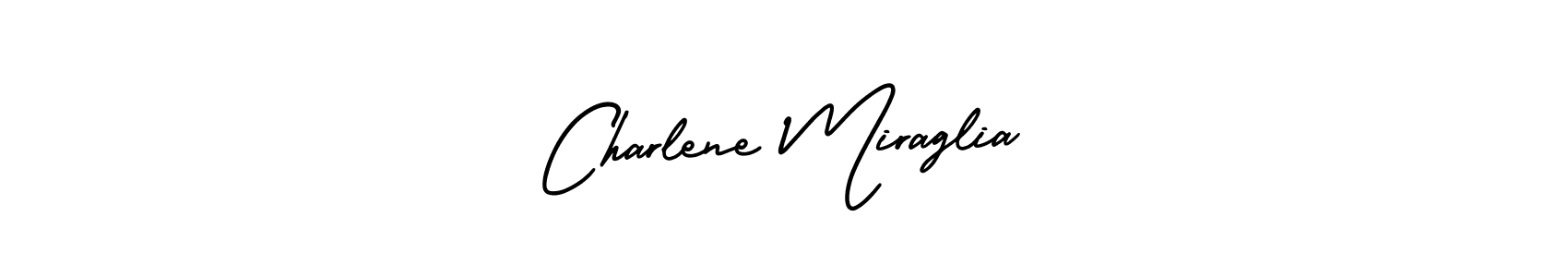 Use a signature maker to create a handwritten signature online. With this signature software, you can design (AmerikaSignatureDemo-Regular) your own signature for name Charlene Miraglia. Charlene Miraglia signature style 3 images and pictures png