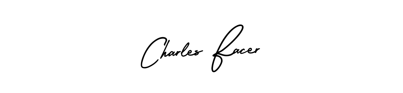 Make a beautiful signature design for name Charles Facer. With this signature (AmerikaSignatureDemo-Regular) style, you can create a handwritten signature for free. Charles Facer signature style 3 images and pictures png