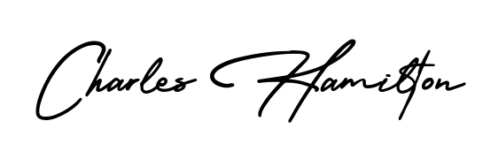 An effortless, minimalist signature concept for Charles Hamilton using AmerikaSignatureDemo-Regular design. Clean lines that look great on any document. Charles Hamilton signature style 3 images and pictures png