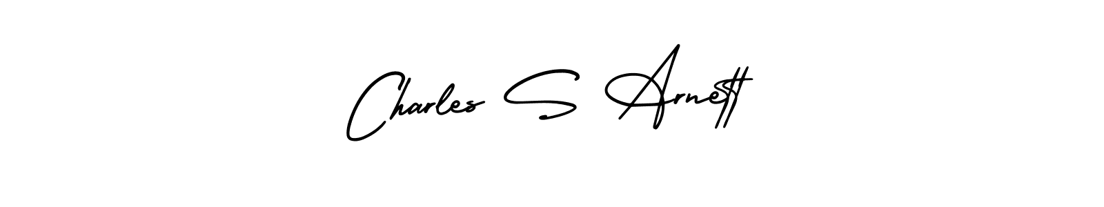 You should practise on your own different ways (AmerikaSignatureDemo-Regular) to write your name (Charles S Arnett) in signature. don't let someone else do it for you. Charles S Arnett signature style 3 images and pictures png