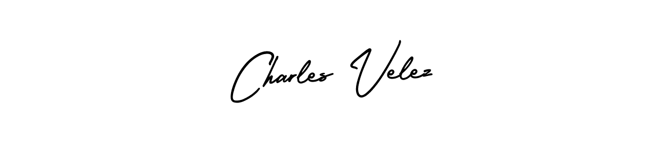 Charles Velez stylish signature style. Best Handwritten Sign (AmerikaSignatureDemo-Regular) for my name. Handwritten Signature Collection Ideas for my name Charles Velez. Charles Velez signature style 3 images and pictures png