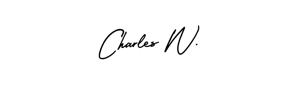 Make a beautiful signature design for name Charles W.. Use this online signature maker to create a handwritten signature for free. Charles W. signature style 3 images and pictures png