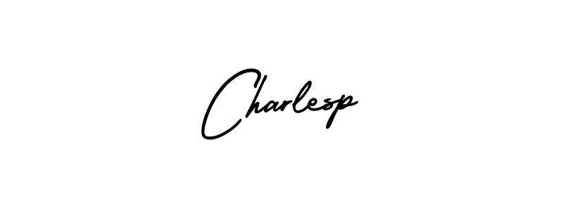 How to make Charlesp name signature. Use AmerikaSignatureDemo-Regular style for creating short signs online. This is the latest handwritten sign. Charlesp signature style 3 images and pictures png