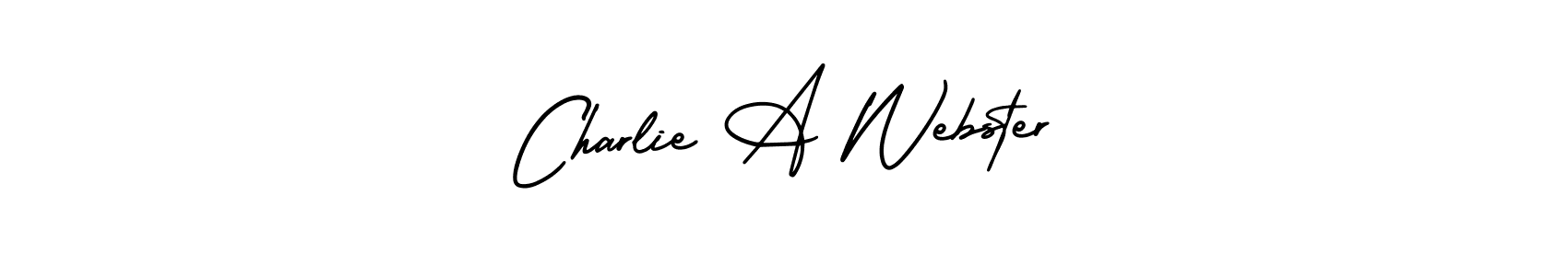 Charlie A Webster stylish signature style. Best Handwritten Sign (AmerikaSignatureDemo-Regular) for my name. Handwritten Signature Collection Ideas for my name Charlie A Webster. Charlie A Webster signature style 3 images and pictures png