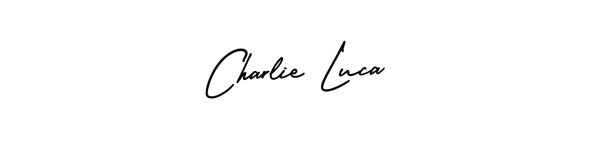 How to make Charlie Luca name signature. Use AmerikaSignatureDemo-Regular style for creating short signs online. This is the latest handwritten sign. Charlie Luca signature style 3 images and pictures png