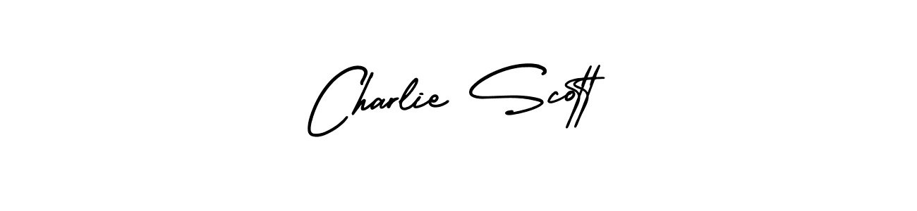 Charlie Scott stylish signature style. Best Handwritten Sign (AmerikaSignatureDemo-Regular) for my name. Handwritten Signature Collection Ideas for my name Charlie Scott. Charlie Scott signature style 3 images and pictures png
