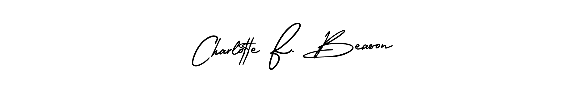 Use a signature maker to create a handwritten signature online. With this signature software, you can design (AmerikaSignatureDemo-Regular) your own signature for name Charlotte F. Beason. Charlotte F. Beason signature style 3 images and pictures png