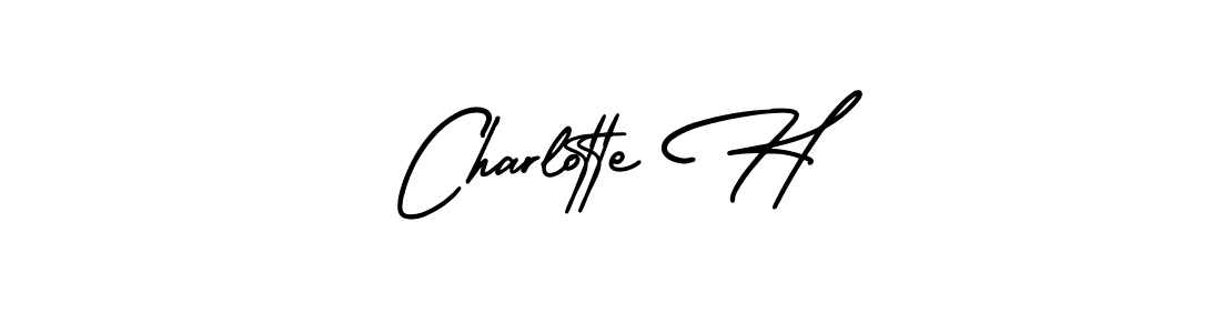 Also You can easily find your signature by using the search form. We will create Charlotte H name handwritten signature images for you free of cost using AmerikaSignatureDemo-Regular sign style. Charlotte H signature style 3 images and pictures png