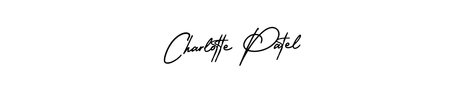 How to make Charlotte Patel name signature. Use AmerikaSignatureDemo-Regular style for creating short signs online. This is the latest handwritten sign. Charlotte Patel signature style 3 images and pictures png