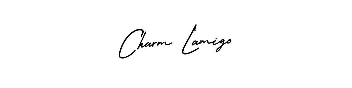 You can use this online signature creator to create a handwritten signature for the name Charm Lamigo. This is the best online autograph maker. Charm Lamigo signature style 3 images and pictures png