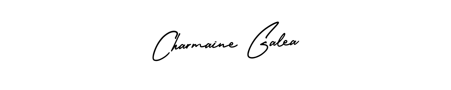 You should practise on your own different ways (AmerikaSignatureDemo-Regular) to write your name (Charmaine Galea) in signature. don't let someone else do it for you. Charmaine Galea signature style 3 images and pictures png
