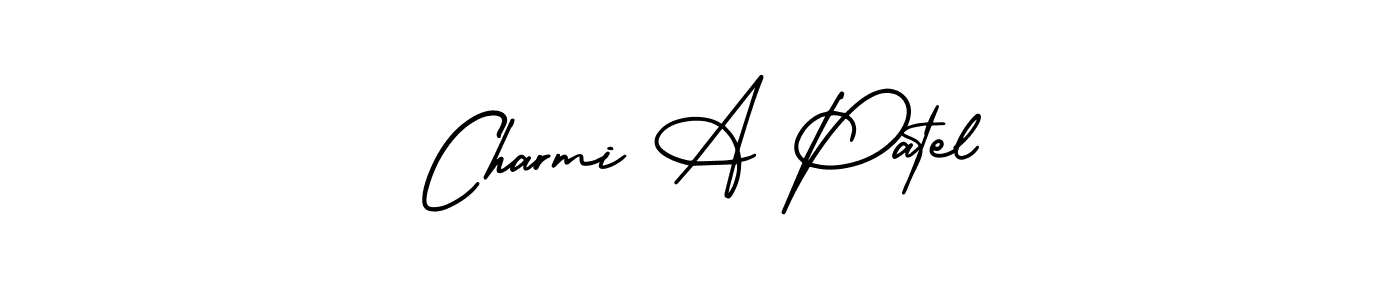 Best and Professional Signature Style for Charmi A Patel. AmerikaSignatureDemo-Regular Best Signature Style Collection. Charmi A Patel signature style 3 images and pictures png