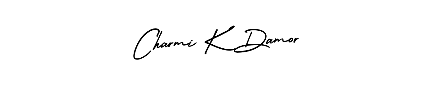 Use a signature maker to create a handwritten signature online. With this signature software, you can design (AmerikaSignatureDemo-Regular) your own signature for name Charmi K Damor. Charmi K Damor signature style 3 images and pictures png