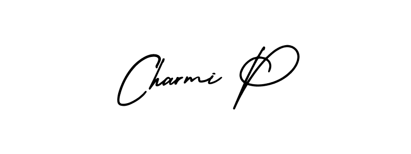 How to Draw Charmi P signature style? AmerikaSignatureDemo-Regular is a latest design signature styles for name Charmi P. Charmi P signature style 3 images and pictures png