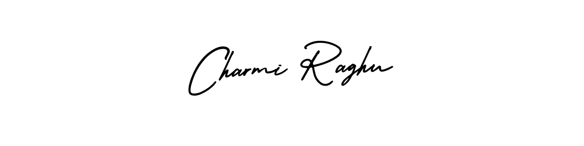 Create a beautiful signature design for name Charmi Raghu. With this signature (AmerikaSignatureDemo-Regular) fonts, you can make a handwritten signature for free. Charmi Raghu signature style 3 images and pictures png