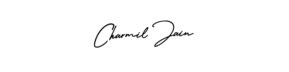 if you are searching for the best signature style for your name Charmil Jain. so please give up your signature search. here we have designed multiple signature styles  using AmerikaSignatureDemo-Regular. Charmil Jain signature style 3 images and pictures png