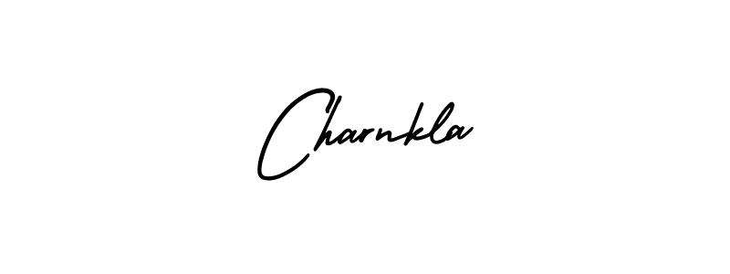 How to make Charnkla name signature. Use AmerikaSignatureDemo-Regular style for creating short signs online. This is the latest handwritten sign. Charnkla signature style 3 images and pictures png