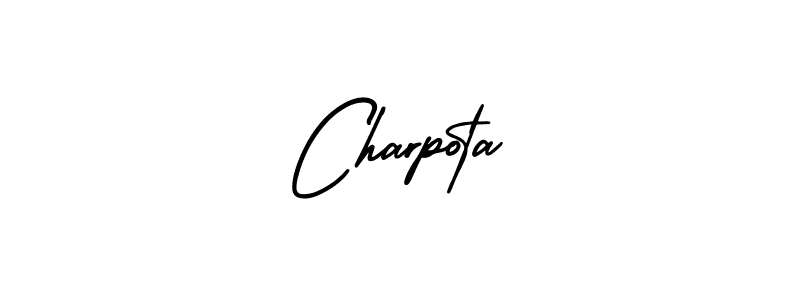 Similarly AmerikaSignatureDemo-Regular is the best handwritten signature design. Signature creator online .You can use it as an online autograph creator for name Charpota. Charpota signature style 3 images and pictures png