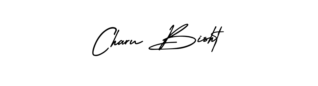 How to make Charu Bisht name signature. Use AmerikaSignatureDemo-Regular style for creating short signs online. This is the latest handwritten sign. Charu Bisht signature style 3 images and pictures png