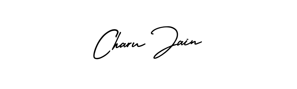 Use a signature maker to create a handwritten signature online. With this signature software, you can design (AmerikaSignatureDemo-Regular) your own signature for name Charu Jain. Charu Jain signature style 3 images and pictures png